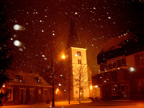 Kerk in de sneeuw 