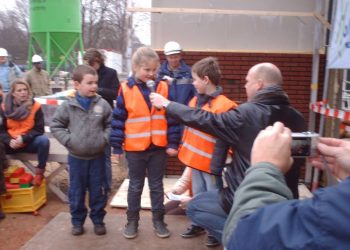 Eerste steen nieuwe Holterenkschool holterenkschool 