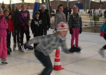 obs de Haarschool op de schaatsen haarschool 