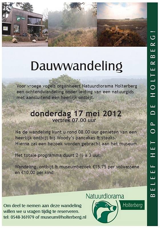 ‘Dauw’wandelen op de Holterberg natuurdiorama 