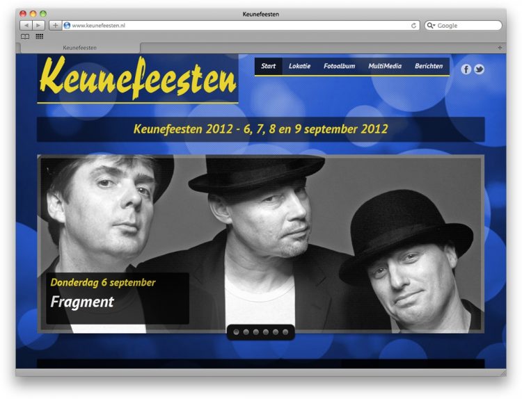 Keunefeesten programma bijna geheel rond Keunefeesten 