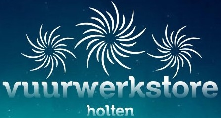 Vuurwerkstore opent deuren blauwwit 