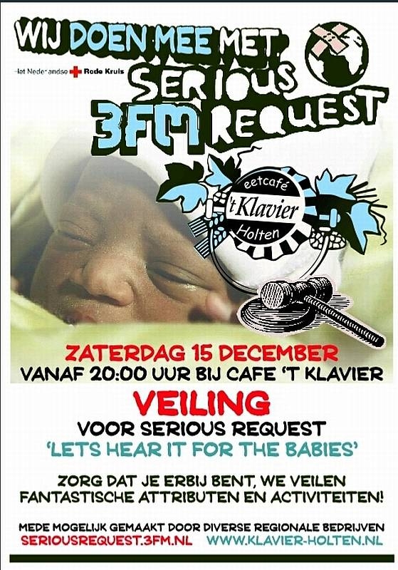 Cafe 't Klavier in Holten gaat geld inzamelen voor Serious Request van 3FM. tastoe 