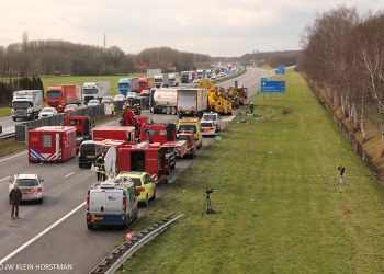 Ernstig ongeval A1 politie brandweer aanrijding 