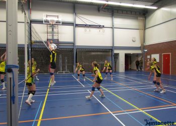 Dames 1 vechtend ten onder mintonette 