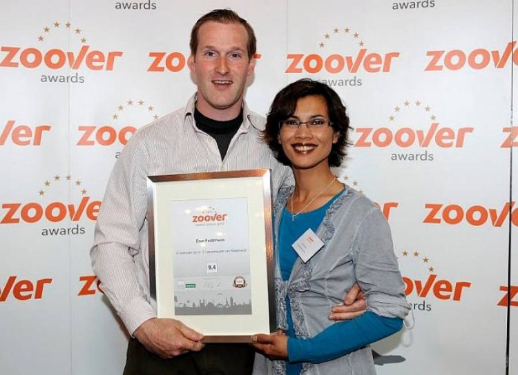 Erve Protzmann wint voor 2de jaar op rij een Zoover Award Gold 