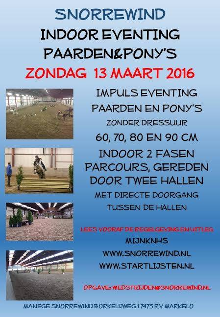 Indoor Eventing bij Snorrewind snorrewind 