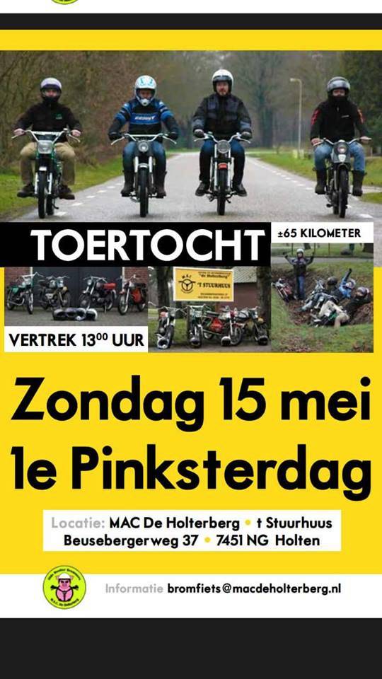 Toertocht bromfietsen Mac de Holterberg mac 