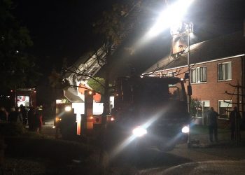 Uitslaande schoorsteenbrand Köllingserf brandweer 