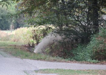 Flinke gaslek aan de Liezenweg in Holten brandweer 