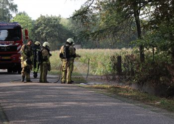 Flinke gaslek aan de Liezenweg in Holten brandweer 