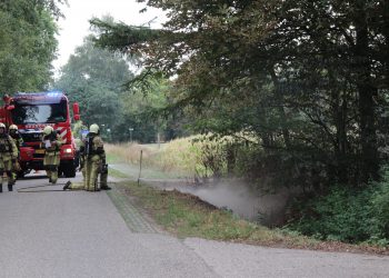 Flinke gaslek aan de Liezenweg in Holten brandweer 